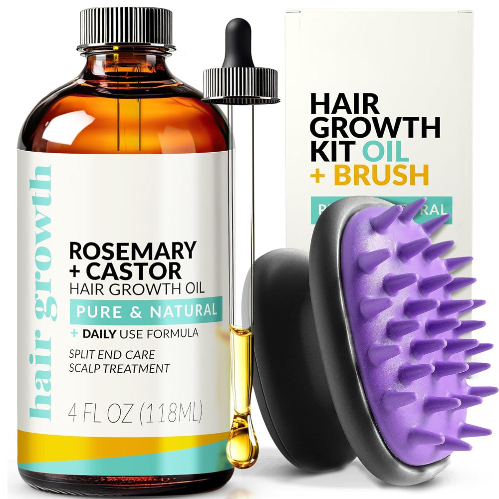Hair Growth  | Aceite orgánico de ricino y romero |Botella Grande|